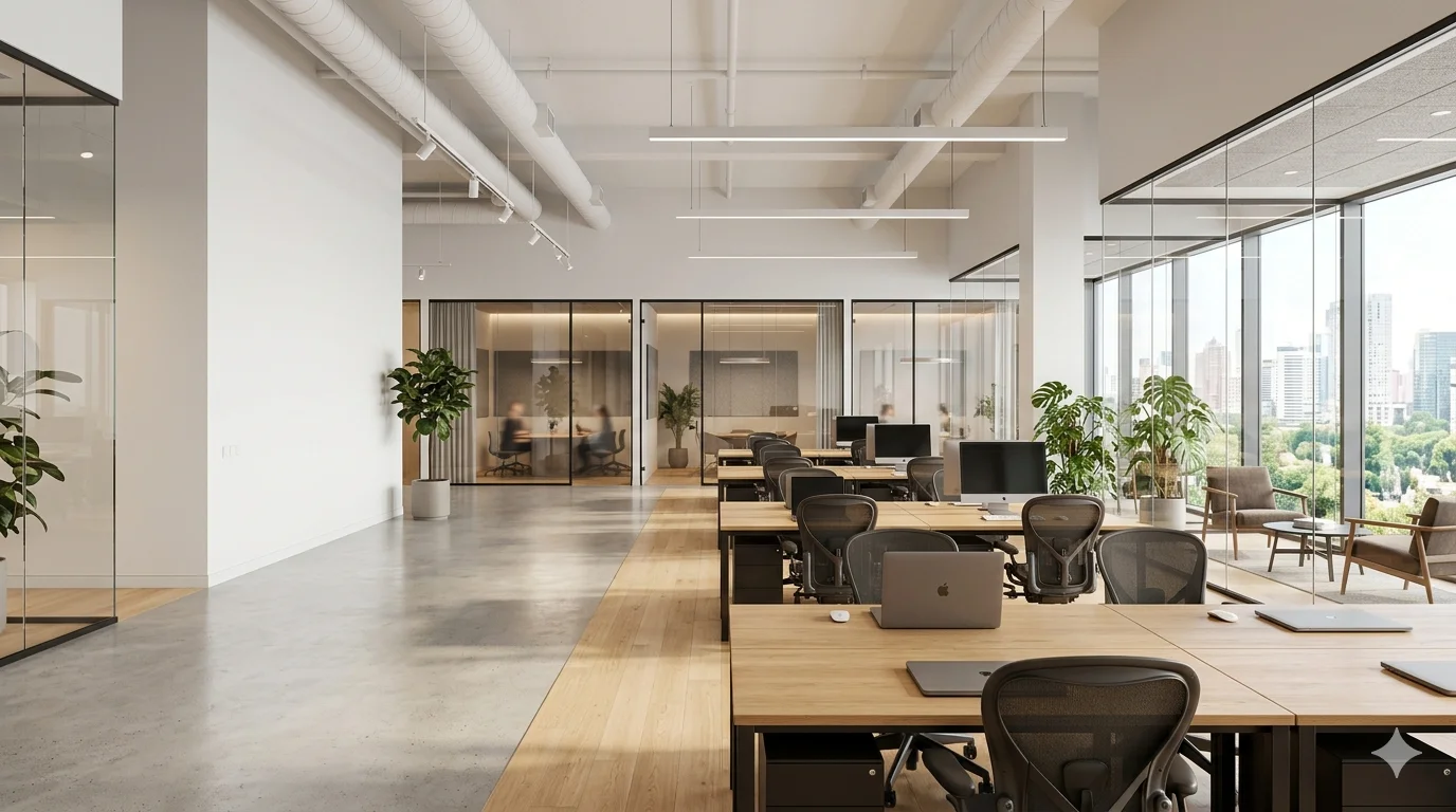 Modern open office — CRM Partners